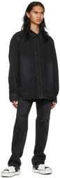 We11done Black Faded Denim Jacket