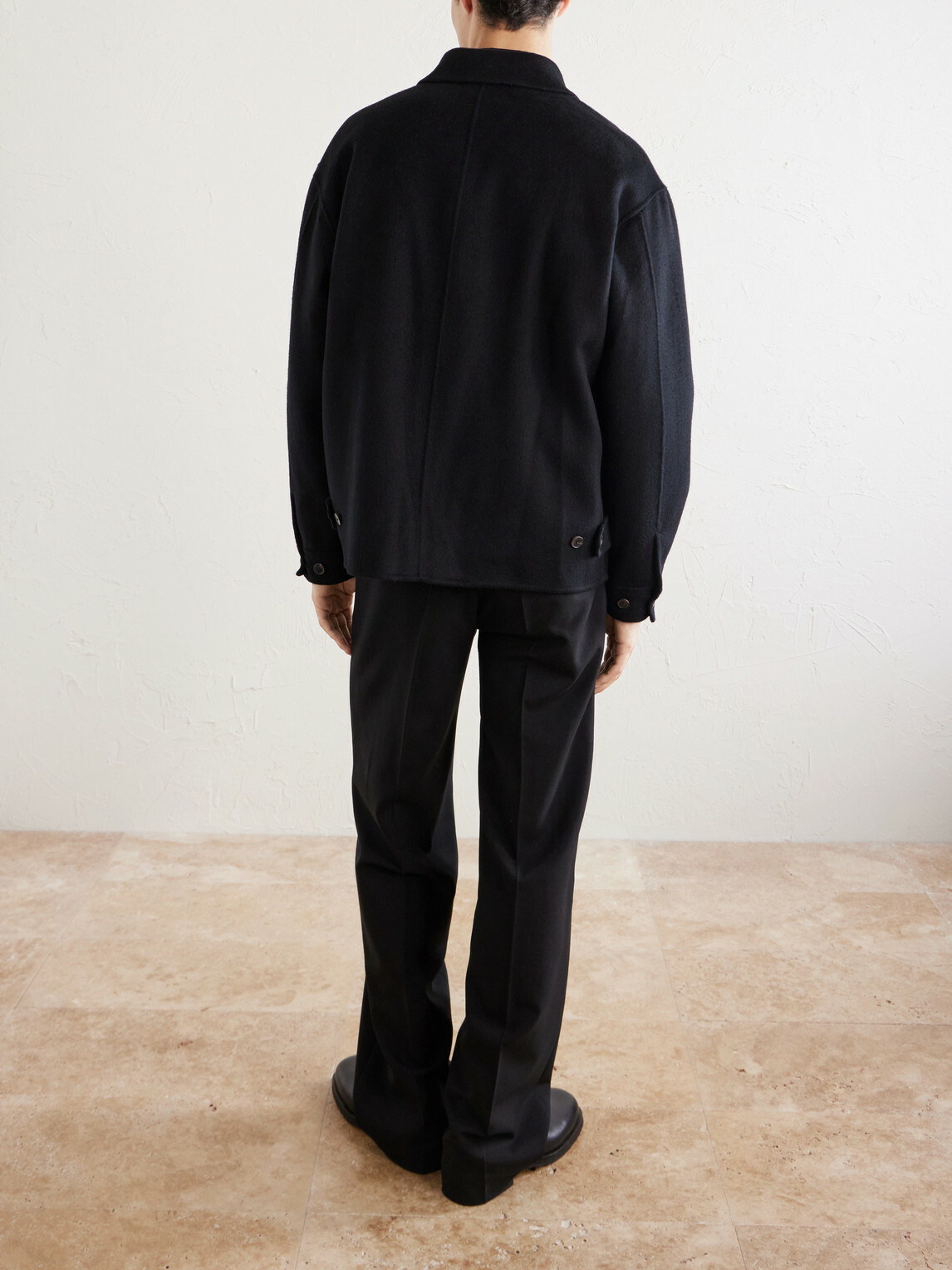 FRAME - Wool-Felt Blouson - Black