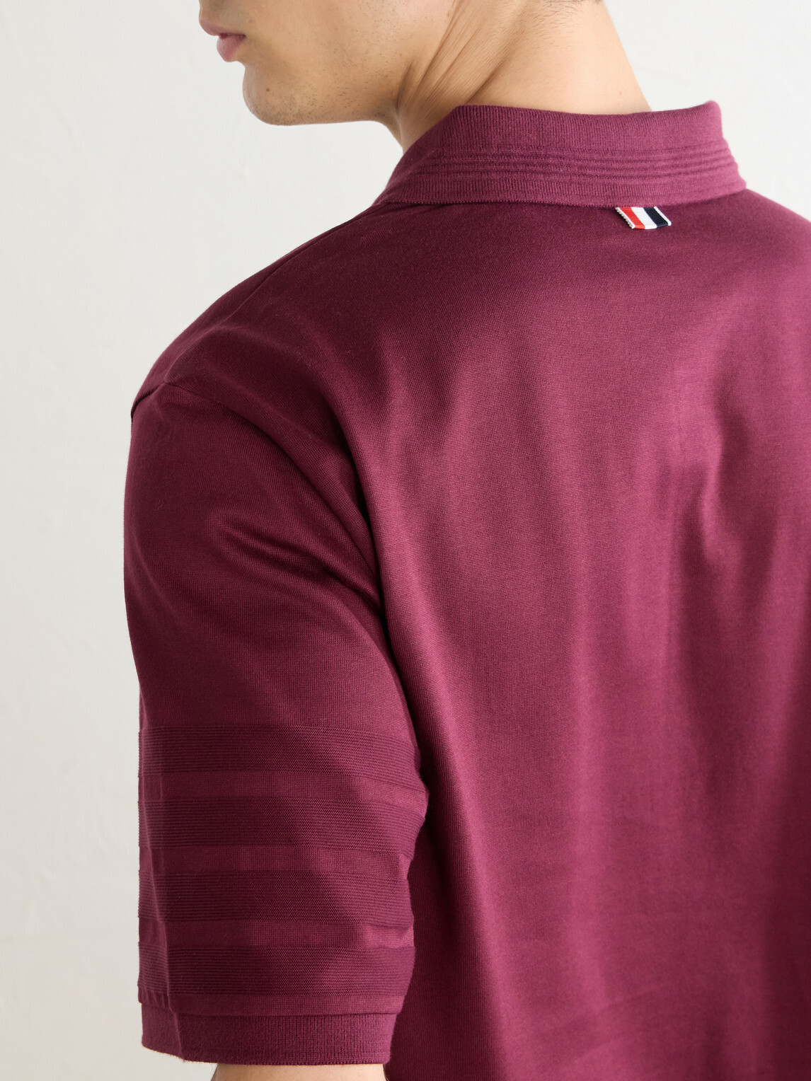 Thom Browne - Cotton-Jersey Polo Shirt - Burgundy