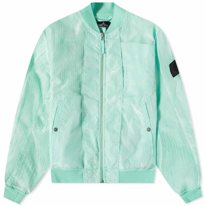 Photo: Stone Island Shadow Project Men's Distorted Ripstop Bomber Jacket in Natural