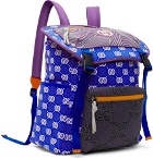Gucci Blue & Purple GG Backpack
