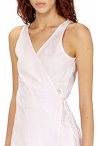 Diesel Poplin mini dress with pinstripes - Dresses Womens in Pink