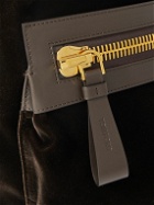 TOM FORD - Buckley Leather-Trimmed Velvet Backpack