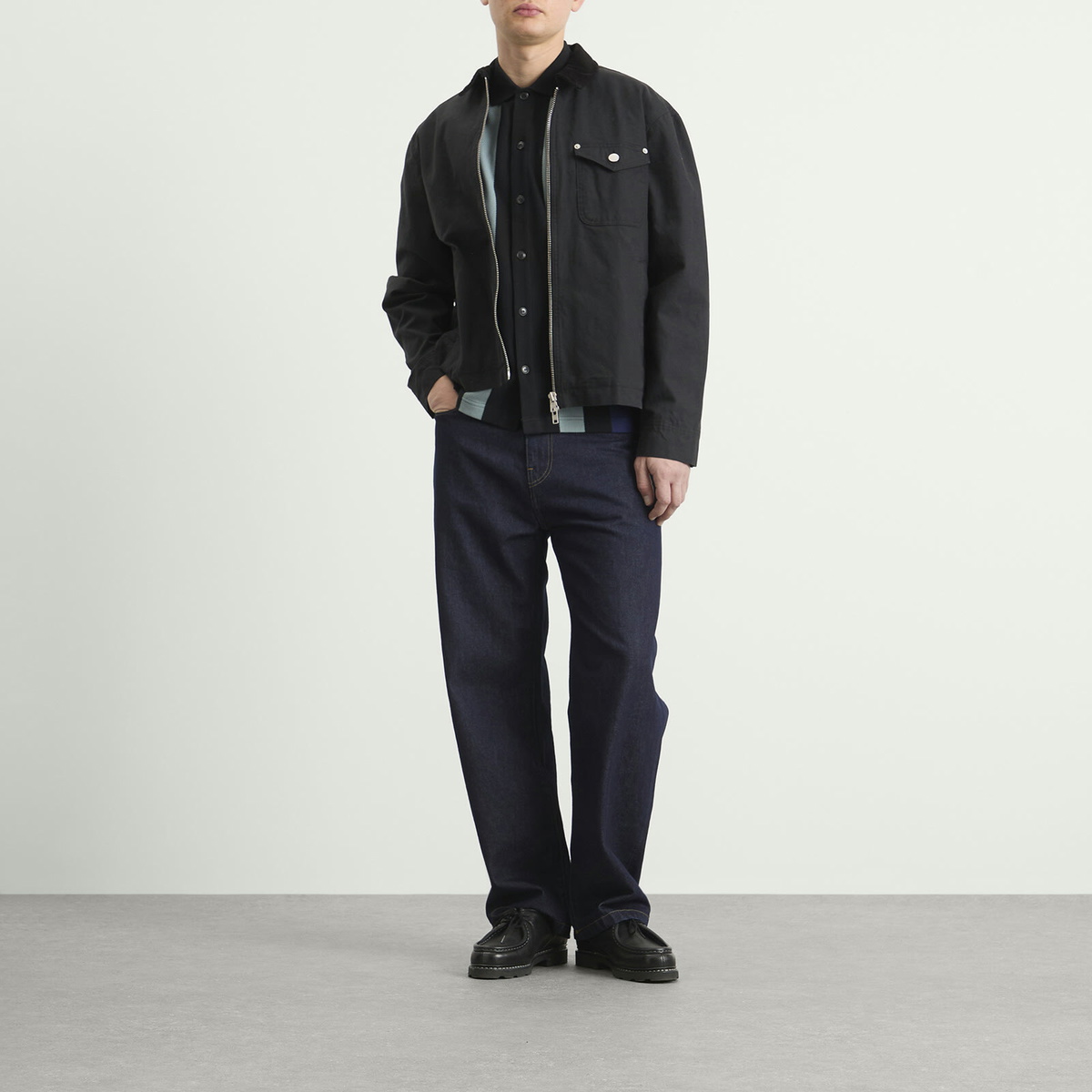 Fred Perry Men's Vertical Stripe Polo Shirt in Black