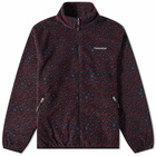 thisisneverthat Men's INTL. Fleece Jacket in Leopard Burgundy