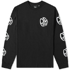By Parra Men's Long Sleeve Circle Tweak Logo T-Shirt in Black