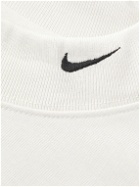 Nike - Logo-Embroidered Cotton-Jersey Mock-Neck T-Shirt - White