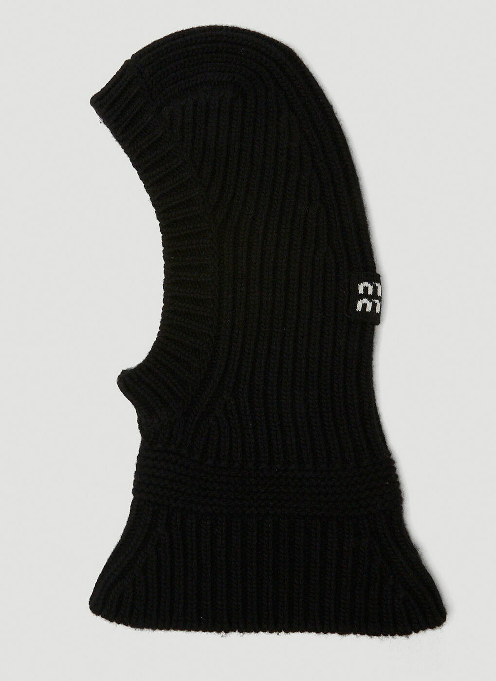 Knitted Balaclava in Black Miu Miu