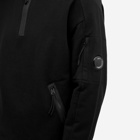 C.P. Company Men's Diagonal Raised Fleece Zipped Sweatshirt in Black