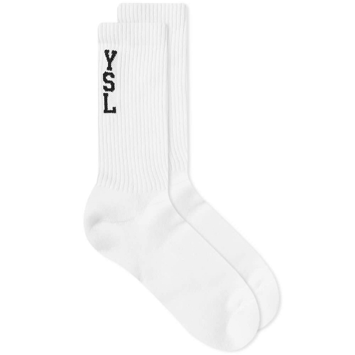 Photo: Saint Laurent Logo Sock