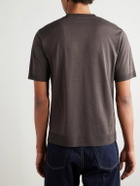 Altea - Cecil Lyocell and Cotton-Blend Jersey T-Shirt - Brown