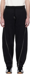 Mugler Black Light Fleece Zipped Sweatpants