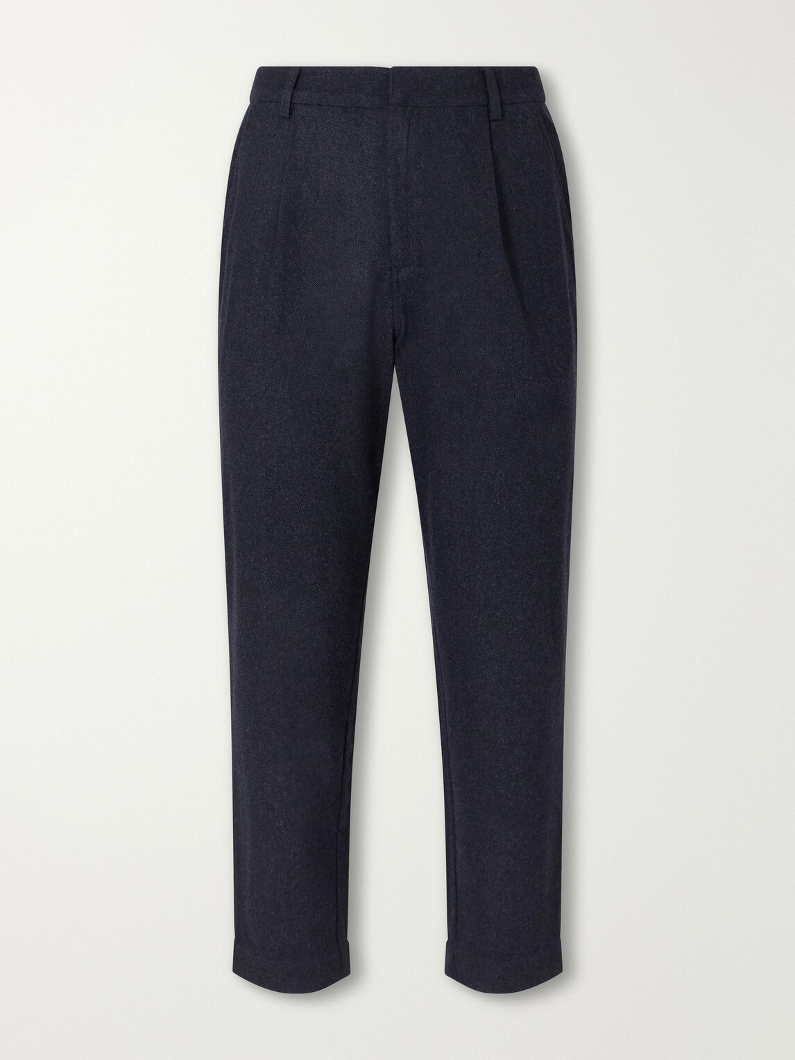 Folk - Assembly Straight-Leg Mélange Wool-Blend Suit Trousers - Blue