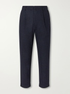 Folk - Assembly Straight-Leg Mélange Wool-Blend Suit Trousers - Blue