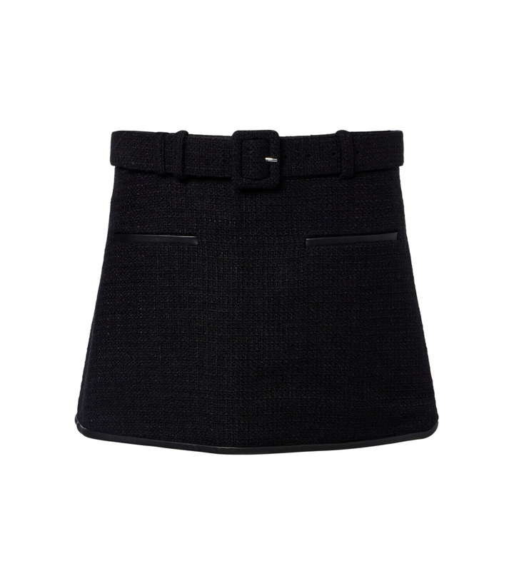 Photo: Self-Portrait Belted tweed miniskirt