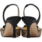 Manolo Blahnik Beige & Black Mayslibi Heels