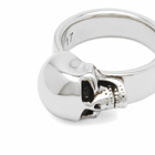 Alexander McQueen Men's Skull Ring in Silver