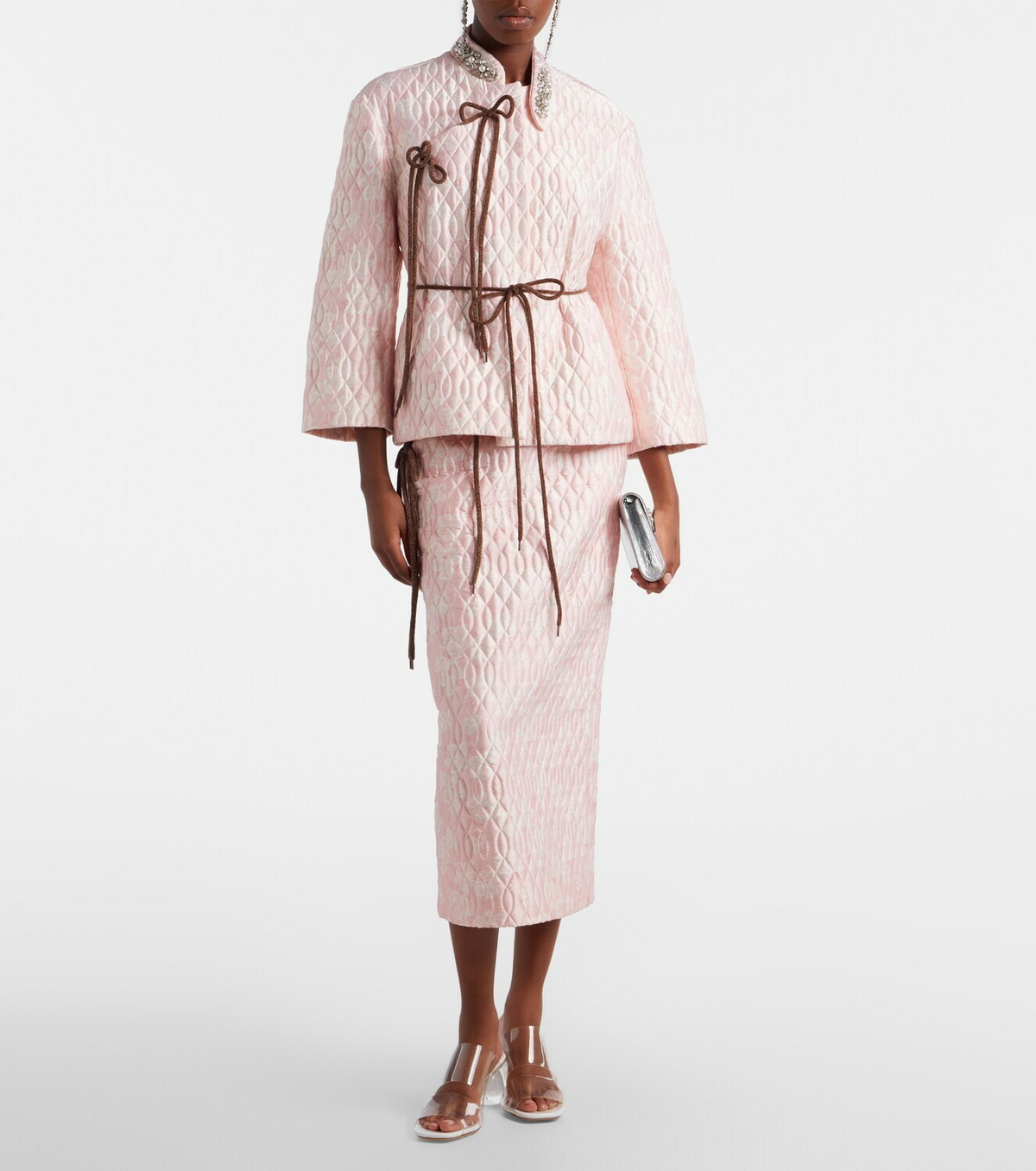 Simone Rocha Embellished quilted jacket