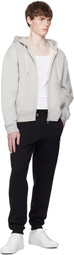 Hugo Black Stacked Logo Cotton Tracksuit Sweatpants