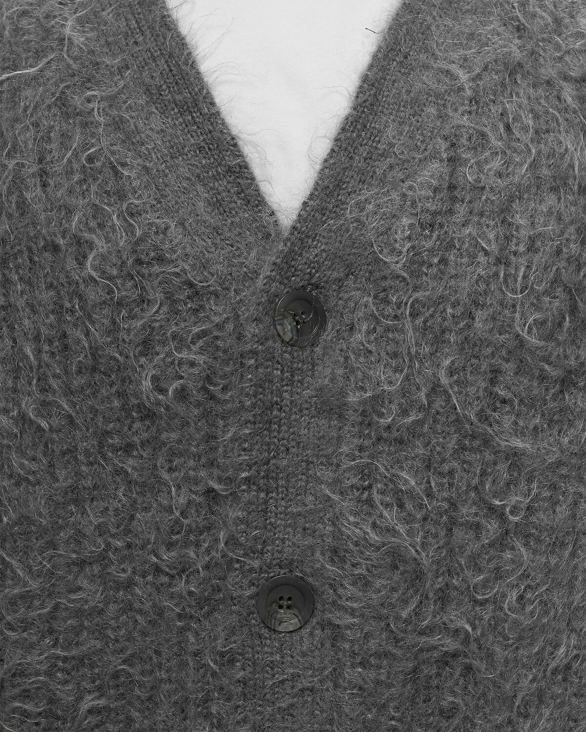 John Elliott Wool Mohair Cardigan Grey Zippers & Cardigans