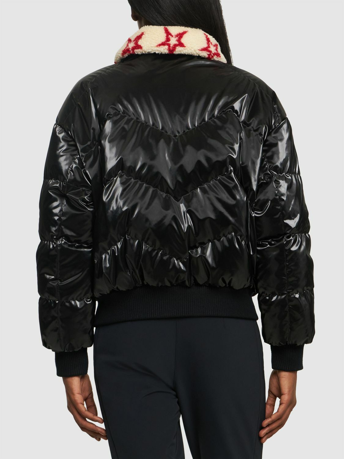 PERFECT MOMENT - Metallic & Faux Shearling Down Jacket Perfect Moment