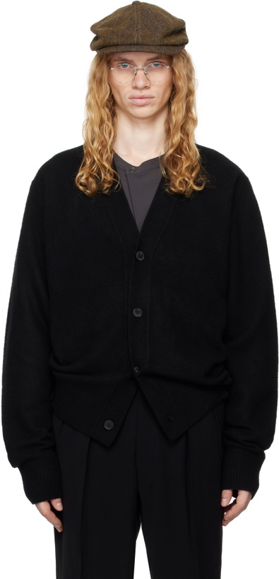 Photo: RAINMAKER KYOTO Black Oneside Raglan Sleeve Cardigan