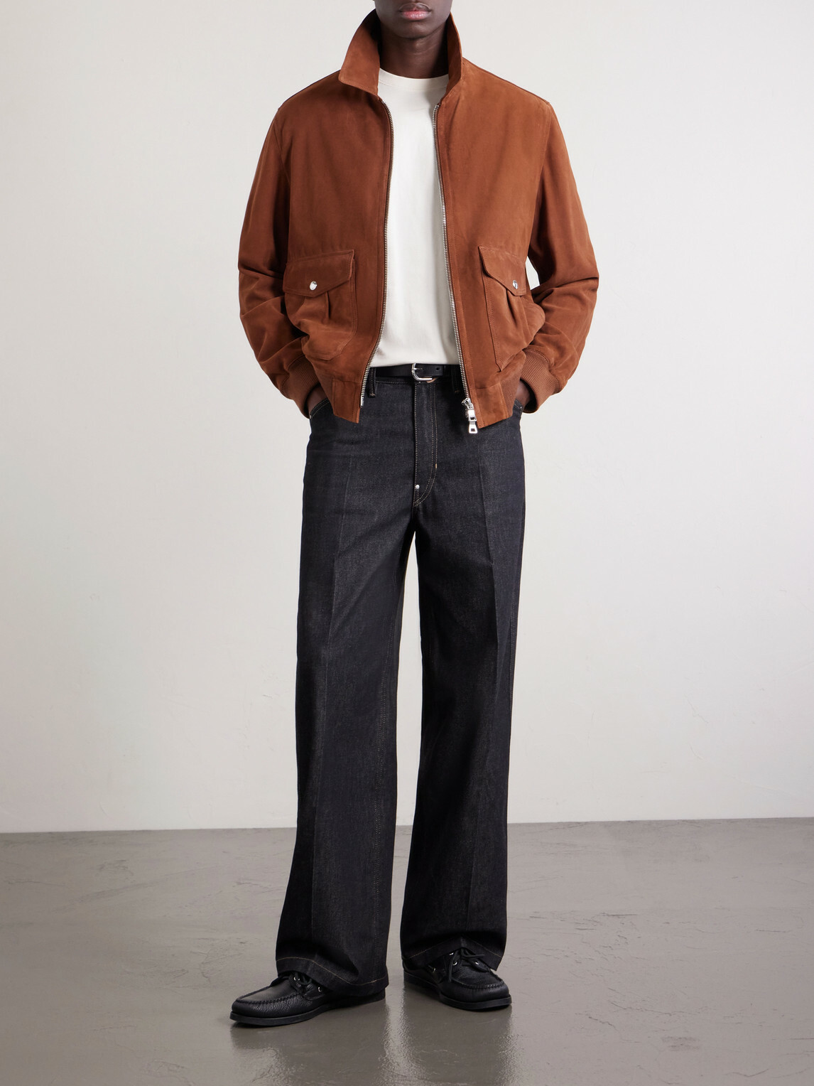 Mr P. - Suede Blouson Jacket - Brown