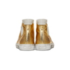 Saint Laurent Gold Bedford Mid-Top Sneakers