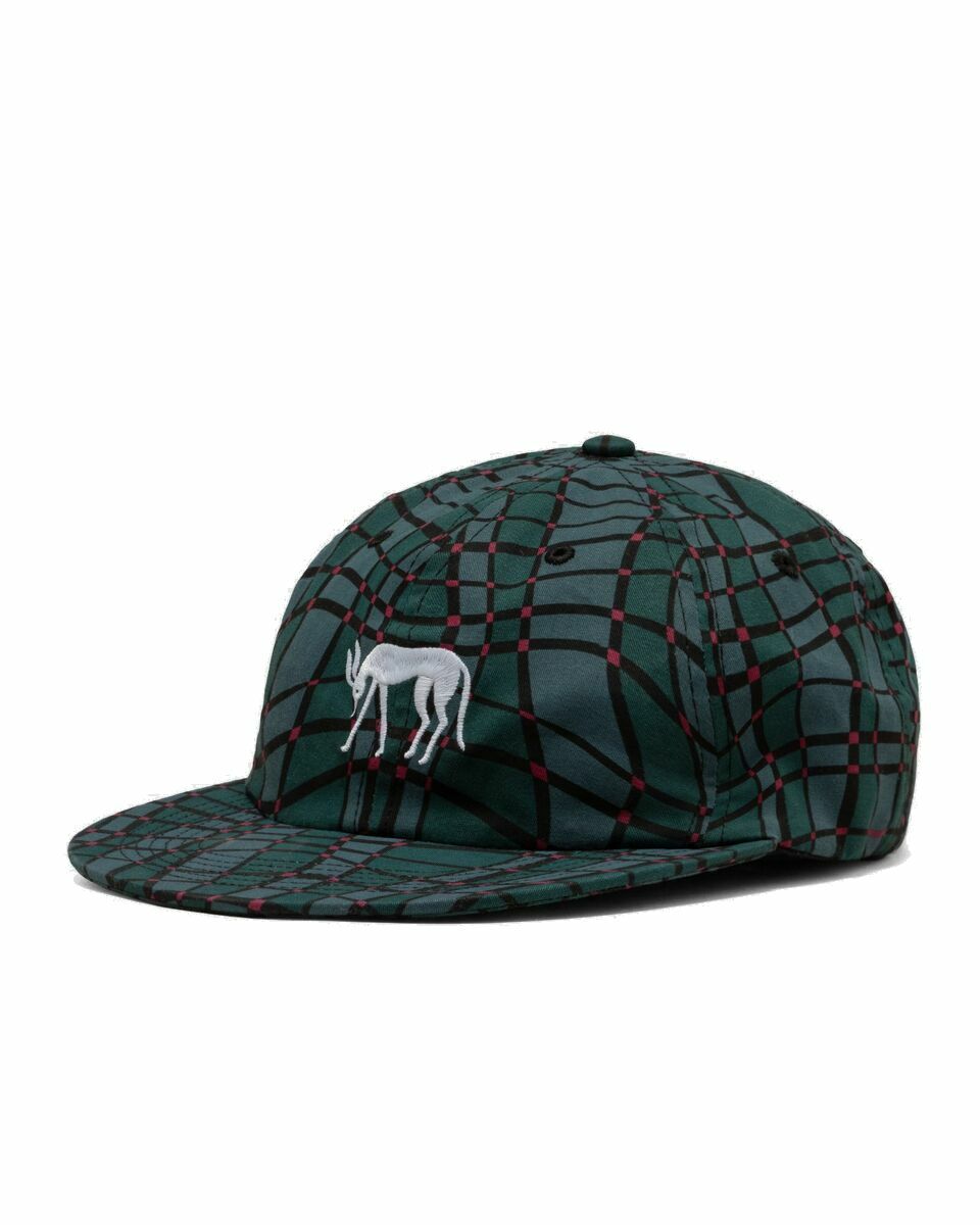 Photo: By Parra Squared Waves Pattern 6 Panel Hat Green - Mens - Caps