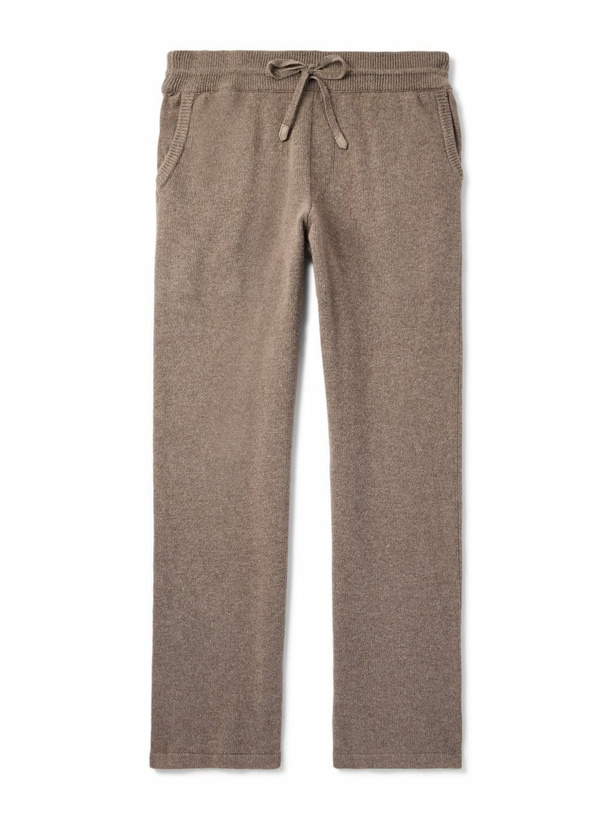 Photo: Canali - Straight-Leg Wool and Cashmere-Blend Sweatpants - Neutrals