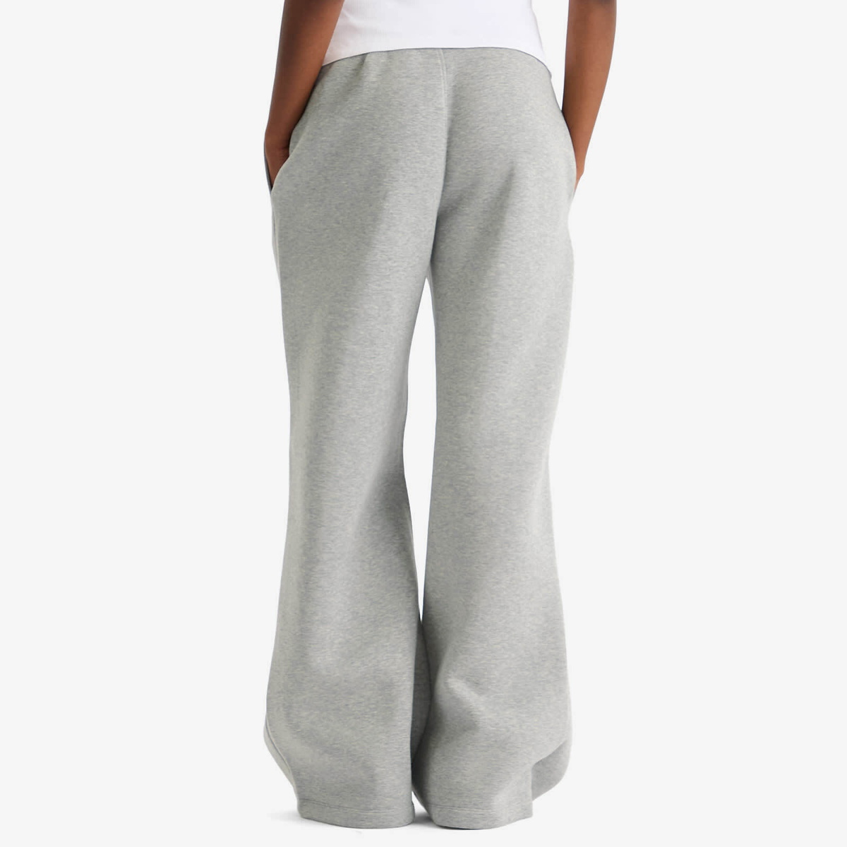 The North Face Women's Wide Leg Sweatpants in Metallic Silver Heather
