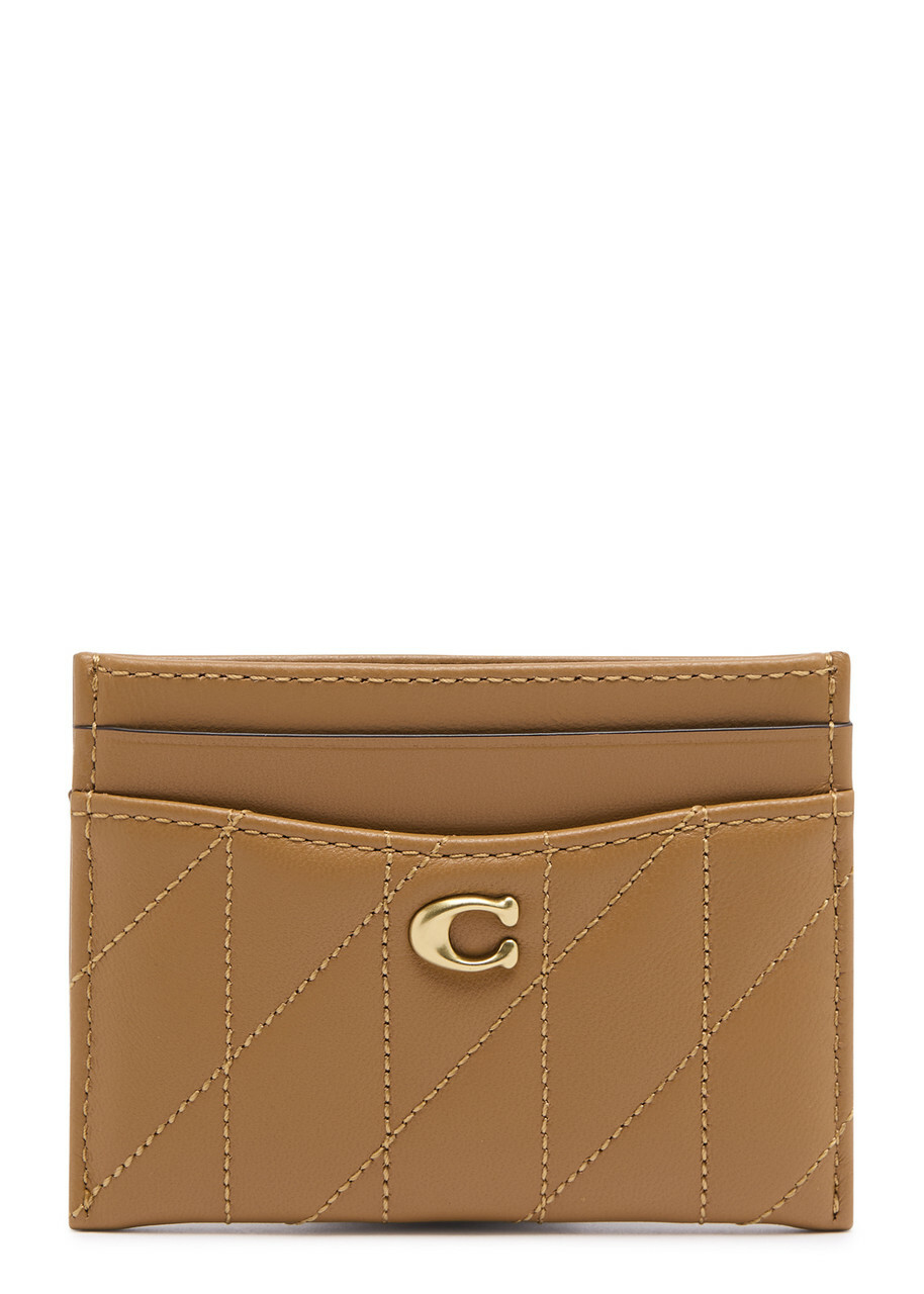 Coach Pillow Quilted Leather Card Holder - Caramel - One Size
