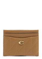 Coach Pillow Quilted Leather Card Holder - Caramel - One Size
