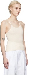 Arch The Off-White Rib Knit Tank Top