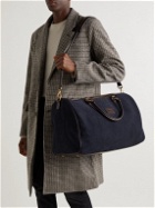 Anderson's - Leather-Trimmed Suede Duffle Bag