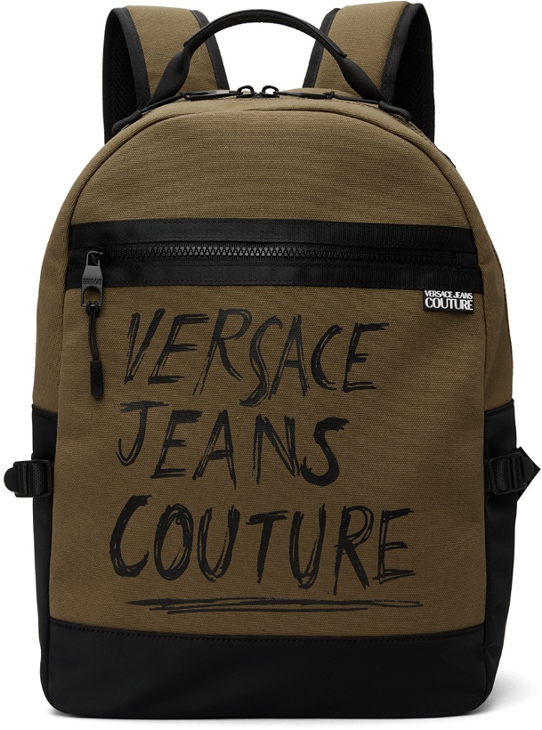 Photo: Versace Jeans Couture Khaki Range Handwritten Backpack
