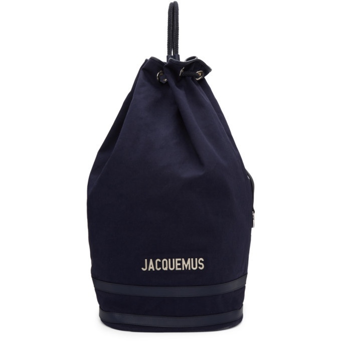Photo: Jacquemus Navy Le Polochon Backpack