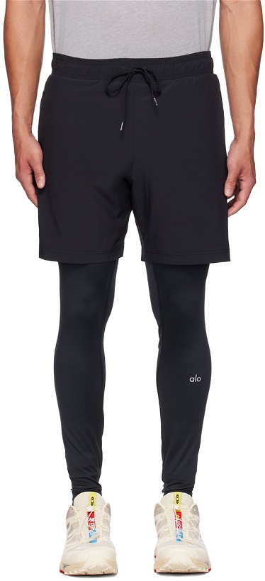 Photo: Alo Black Stability 2-In-1 Shorts