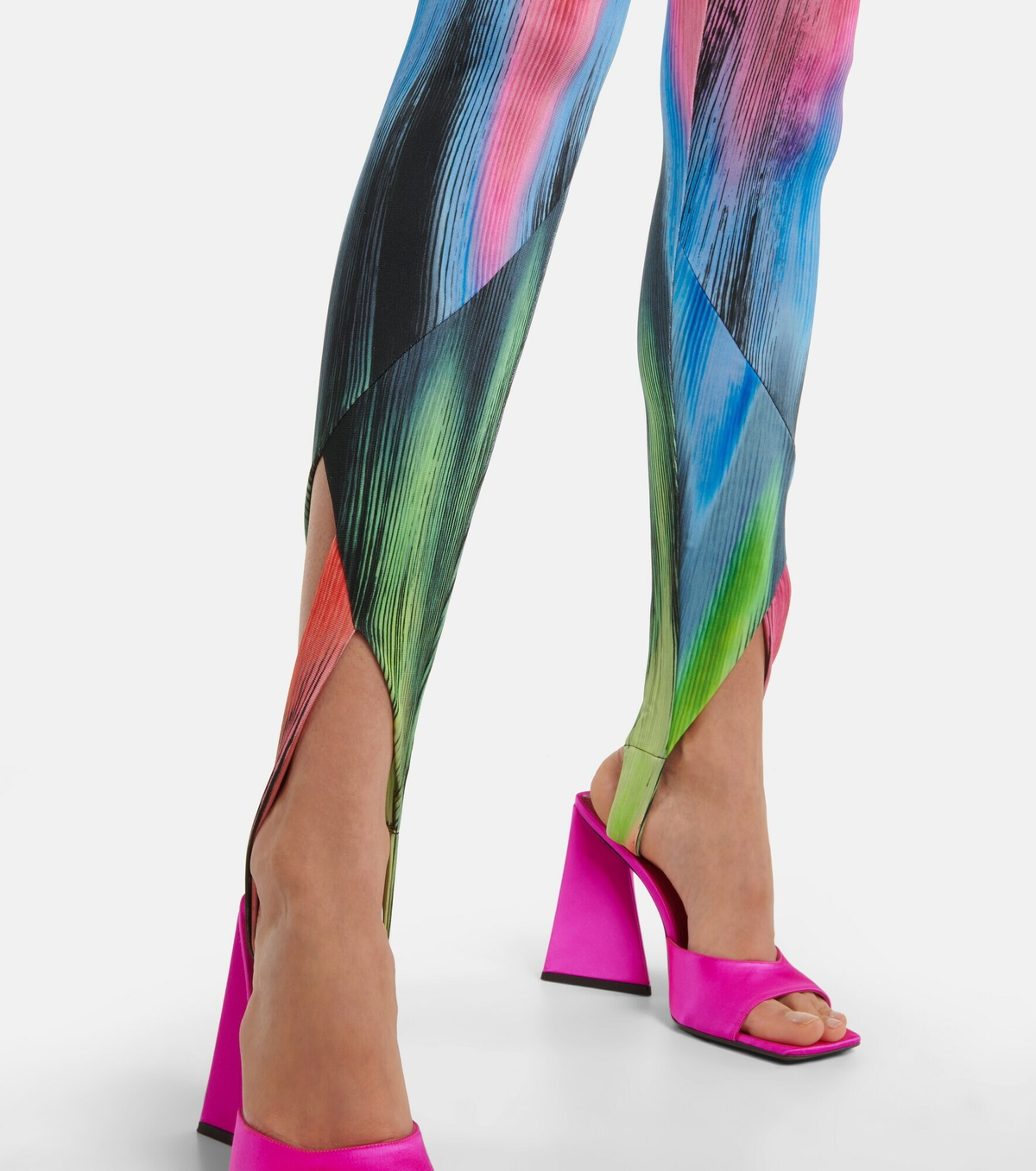The Attico - Jamie high-rise stirrup leggings