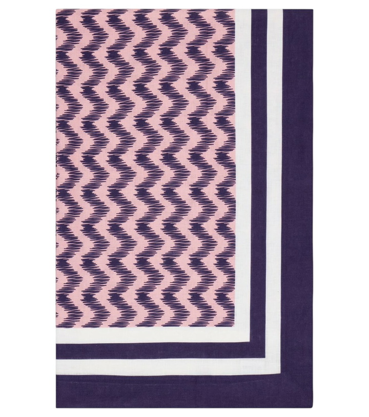 Photo: Aquazzura Casa Jaipur Small printed linen tablecloth