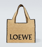Loewe - Slit Tote Large raffia tote bag
