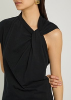Isabel Marant Nayda Twisted Cotton T-shirt Black