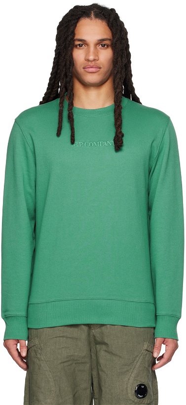 Photo: C.P. Company Green Embroidered Sweatshirt