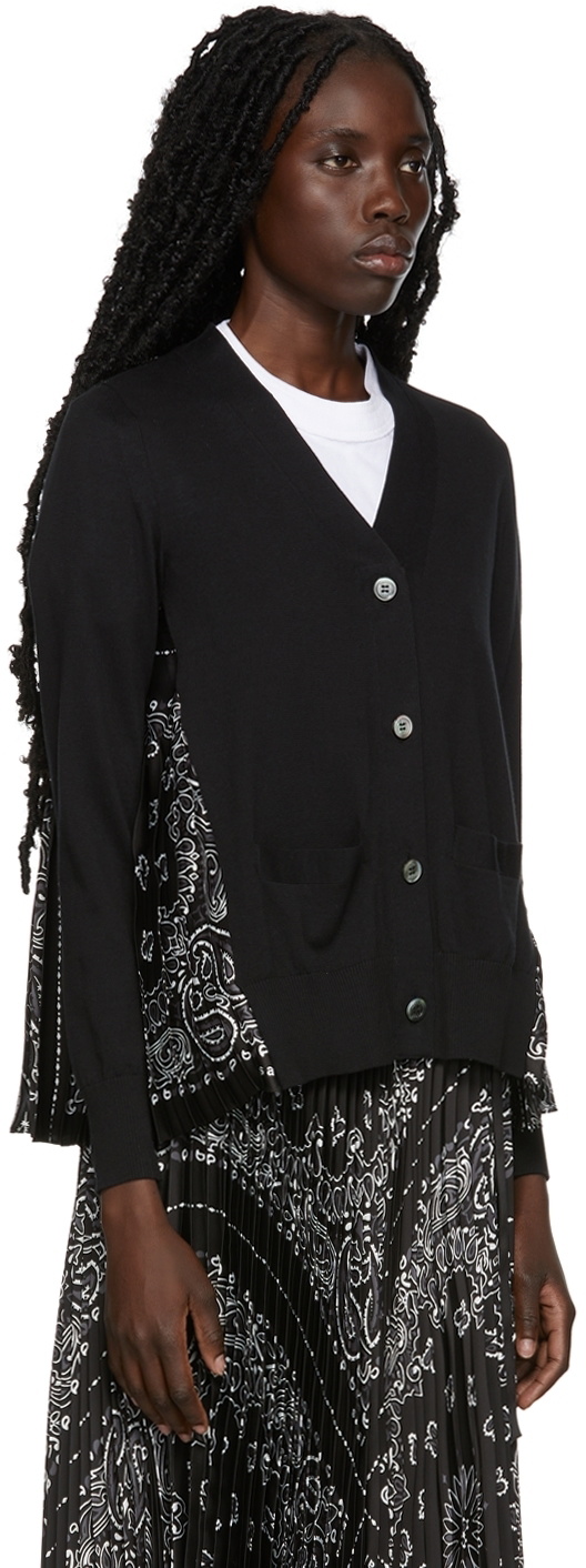 sacai Bandana ジャガード　ニット　ホリデー Sacai Black Bandana Print Cardigan Sacai