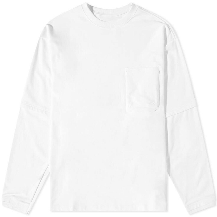Photo: GOOPiMADE Men's ® Long Sleeve Archetype-01 3D Pocket T-Shirt in White