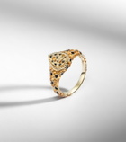 Yvonne Léon Poire Mini 9kt gold and enamel pinky ring with citrines and diamonds