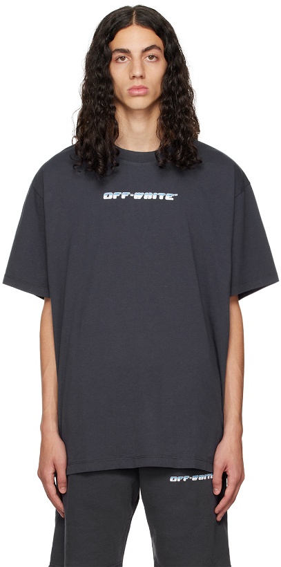 Photo: Off-White Navy Between Arrow Over T-Shirt