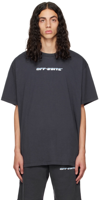 Photo: Off-White Navy Between Arrow Over T-Shirt