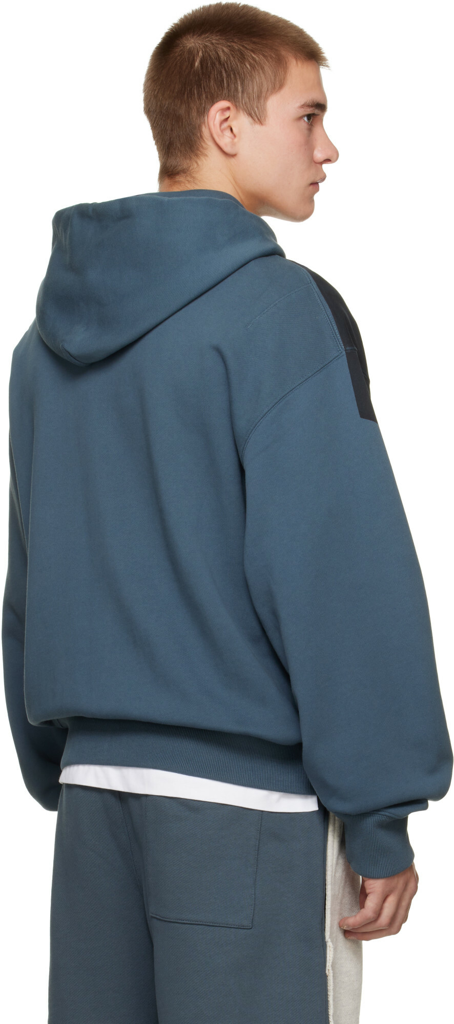 Off-White Blue Negative Big Bookish Regular Hoodie