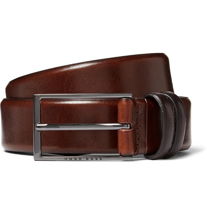 Photo: Hugo Boss - 3.5cm Brown Carmello Leather Belt - Men - Brown